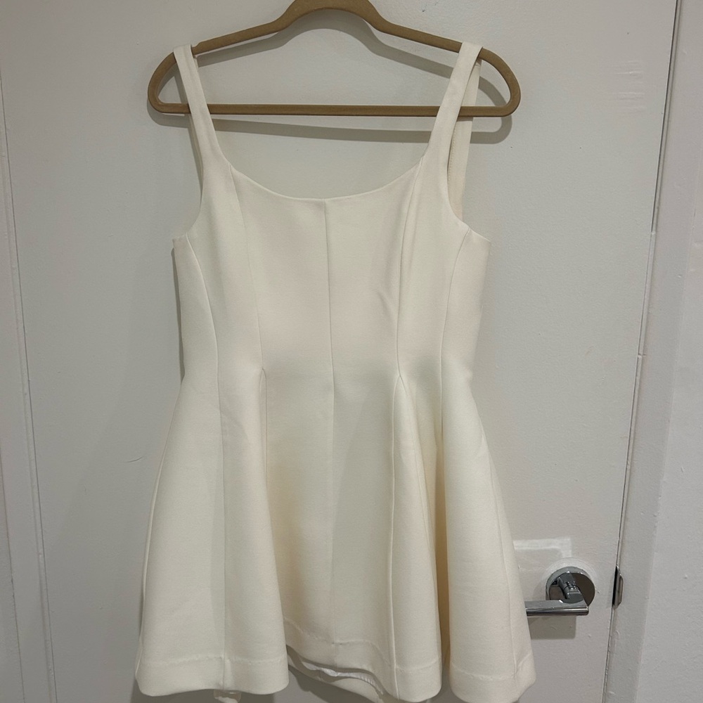 NWT The Femm Ivory Flare Waist Dress